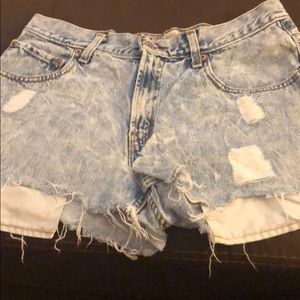 Denim shorts